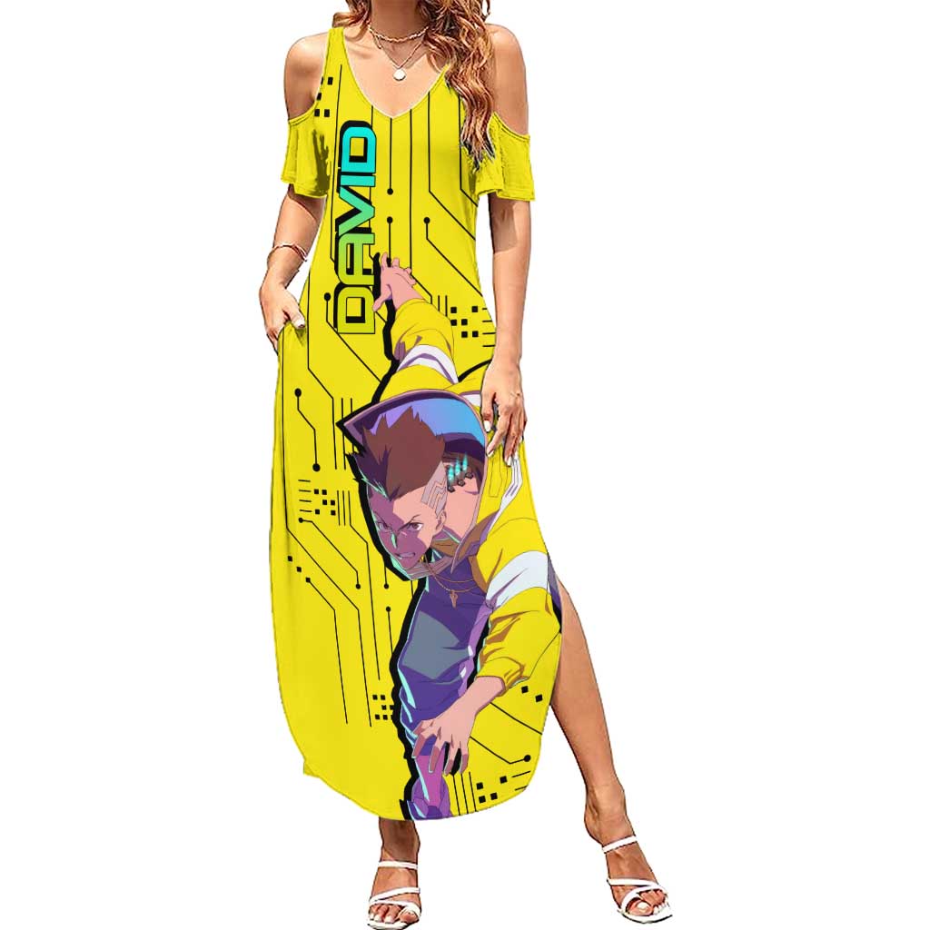 David - Cyberpunk Edgerunners Summer Maxi Dress Anime Style