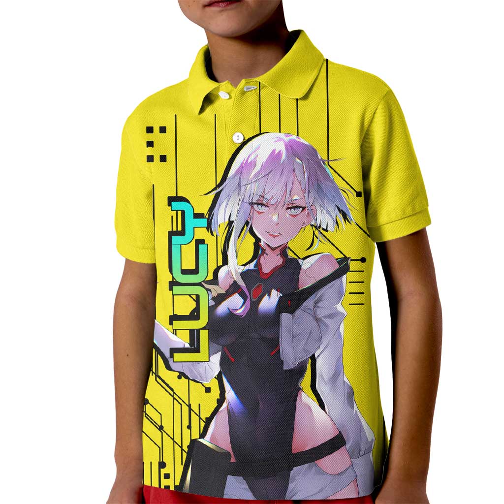 Lucy - Cyberpunk Edgerunners Kid Polo Shirt Anime Style