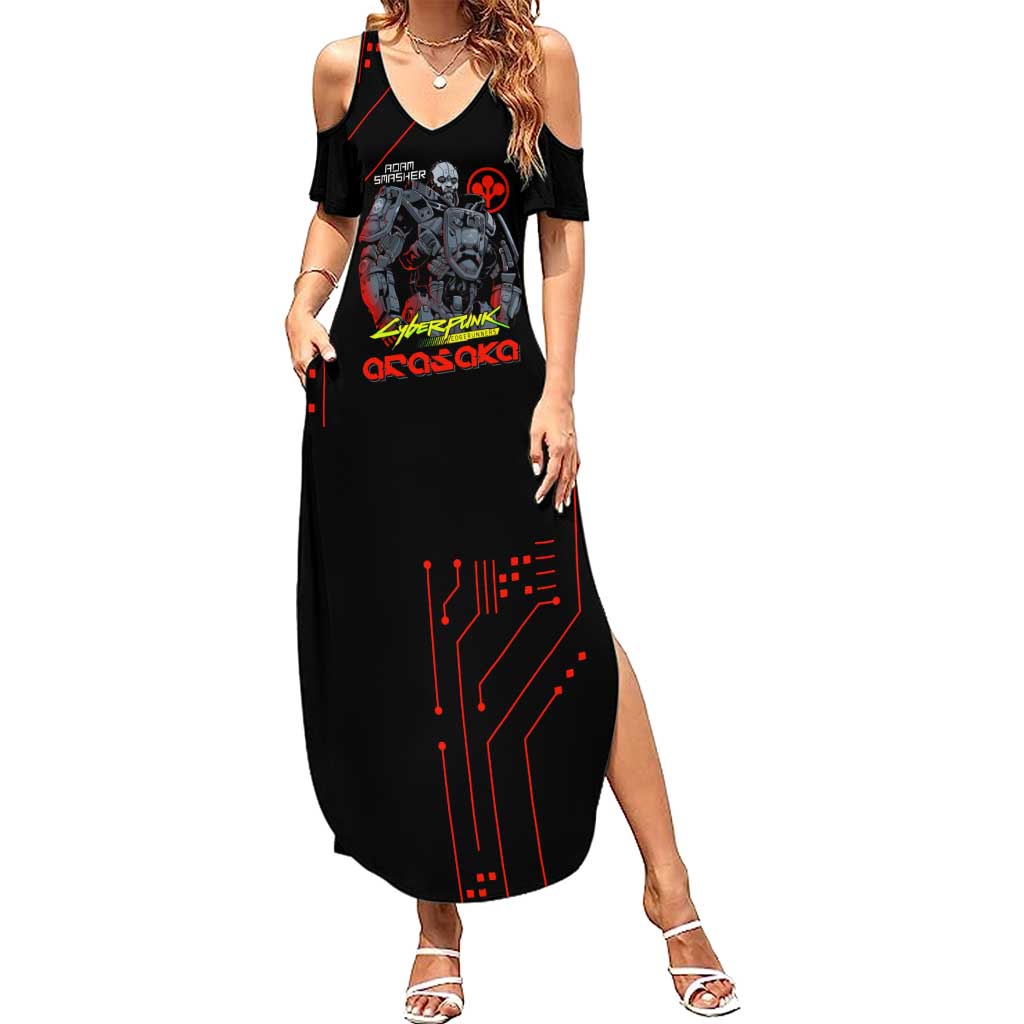 Adam Smasher - Cyberpunk Edgerunners Summer Maxi Dress Anime Style