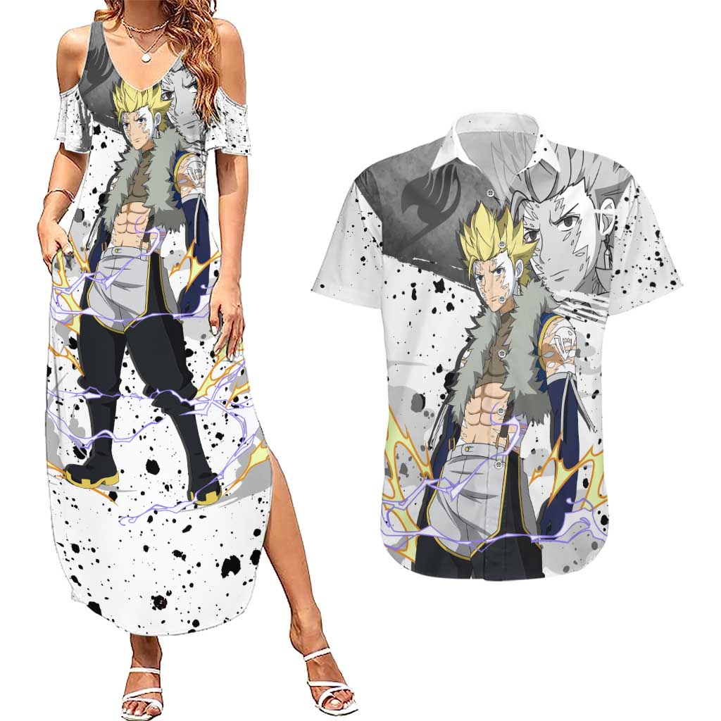 Sabertooth Sting Eucliffe - Fairy Tail Couples Matching Summer Maxi Dress and Hawaiian Shirt Anime Style