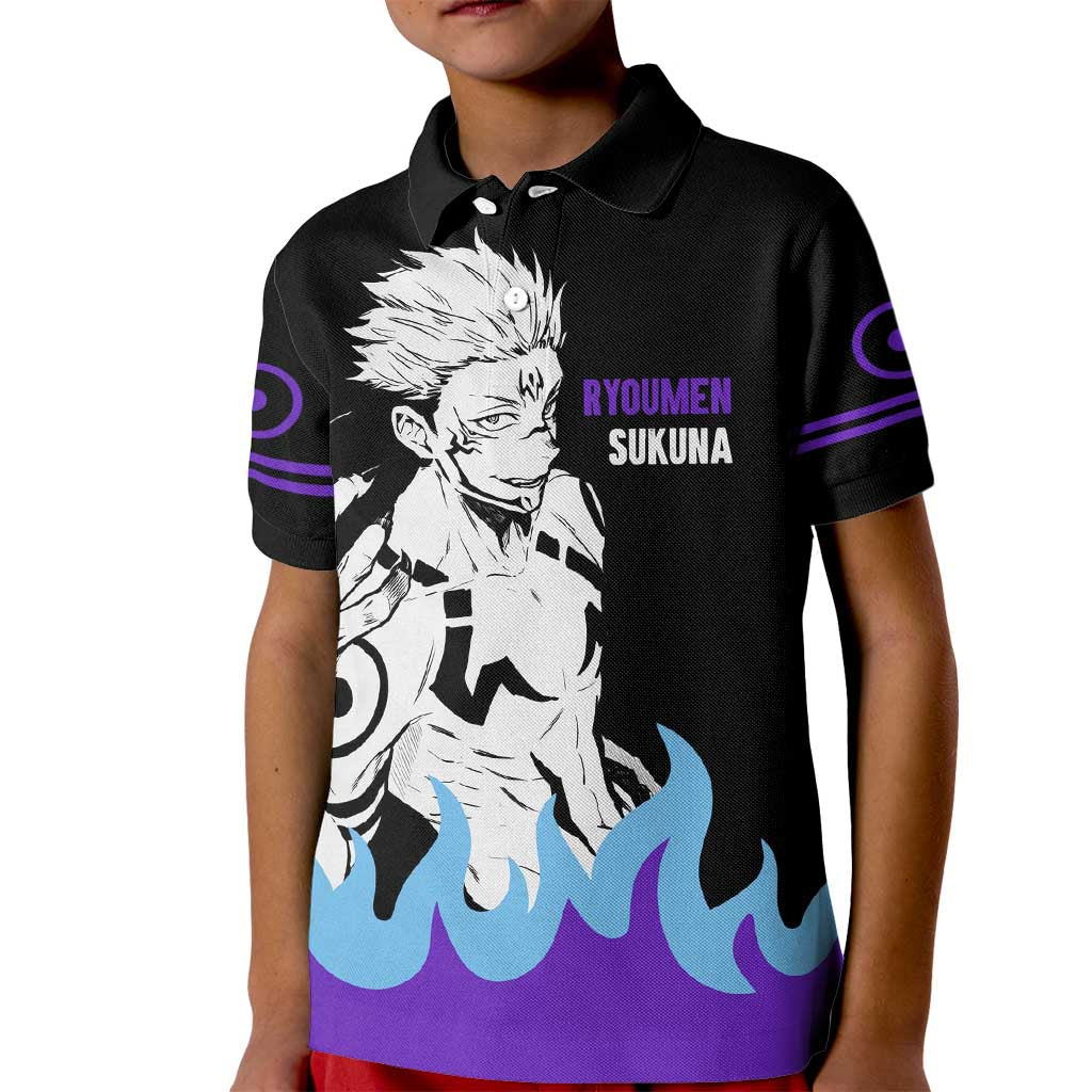 Ryoumen Sukuna - Jujutsu Kaisen Kid Polo Shirt Anime Style