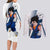 Vegito - Dragon Ball Couples Matching Long Sleeve Bodycon Dress and Long Sleeve Button Shirt Anime Style