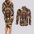 native-american-skull-couples-matching-long-sleeve-bodycon-dress-and-long-sleeve-button-shirts-with-tribal-prints