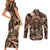 native-american-skull-couples-matching-short-sleeve-bodycon-dress-and-long-sleeve-button-shirts-with-tribal-prints