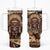 Native American Skull Tumbler With Handle with Tribal Prints