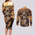 skull-cowboy-couples-matching-long-sleeve-bodycon-dress-and-long-sleeve-button-shirts-rise-em-cowboy