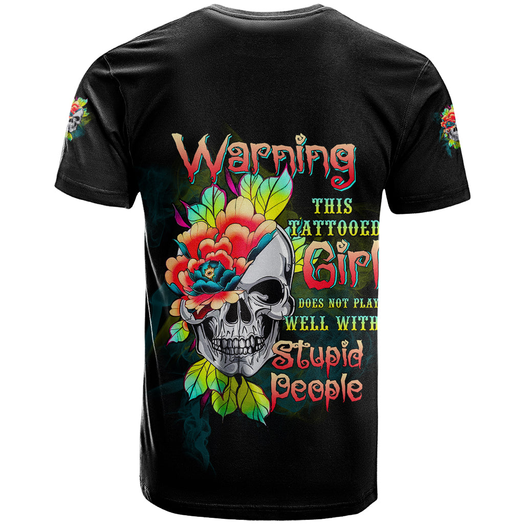 warning-this-tattooed-girl-flower-t-shirt