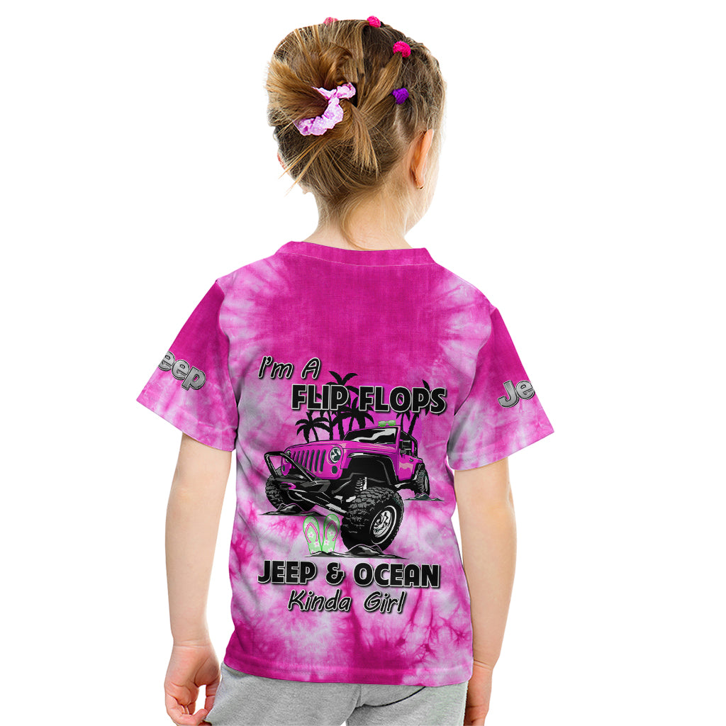 pink-jeep-tie-dye-kid-t-shirt-im-a-flip-flops-jeep-and-ocean-kinda-girl