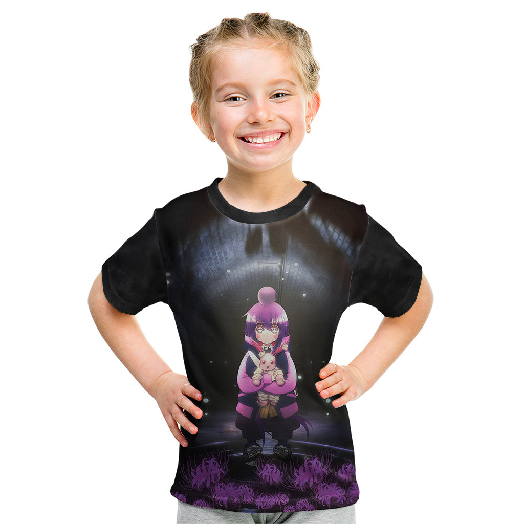 dark-gathering-anime-kid-t-shirt-yayoi-with-lily-spiders