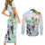 Frieren Anime Couples Matching Short Sleeve Bodycon Dress and Long Sleeve Button Shirt Flowers Field