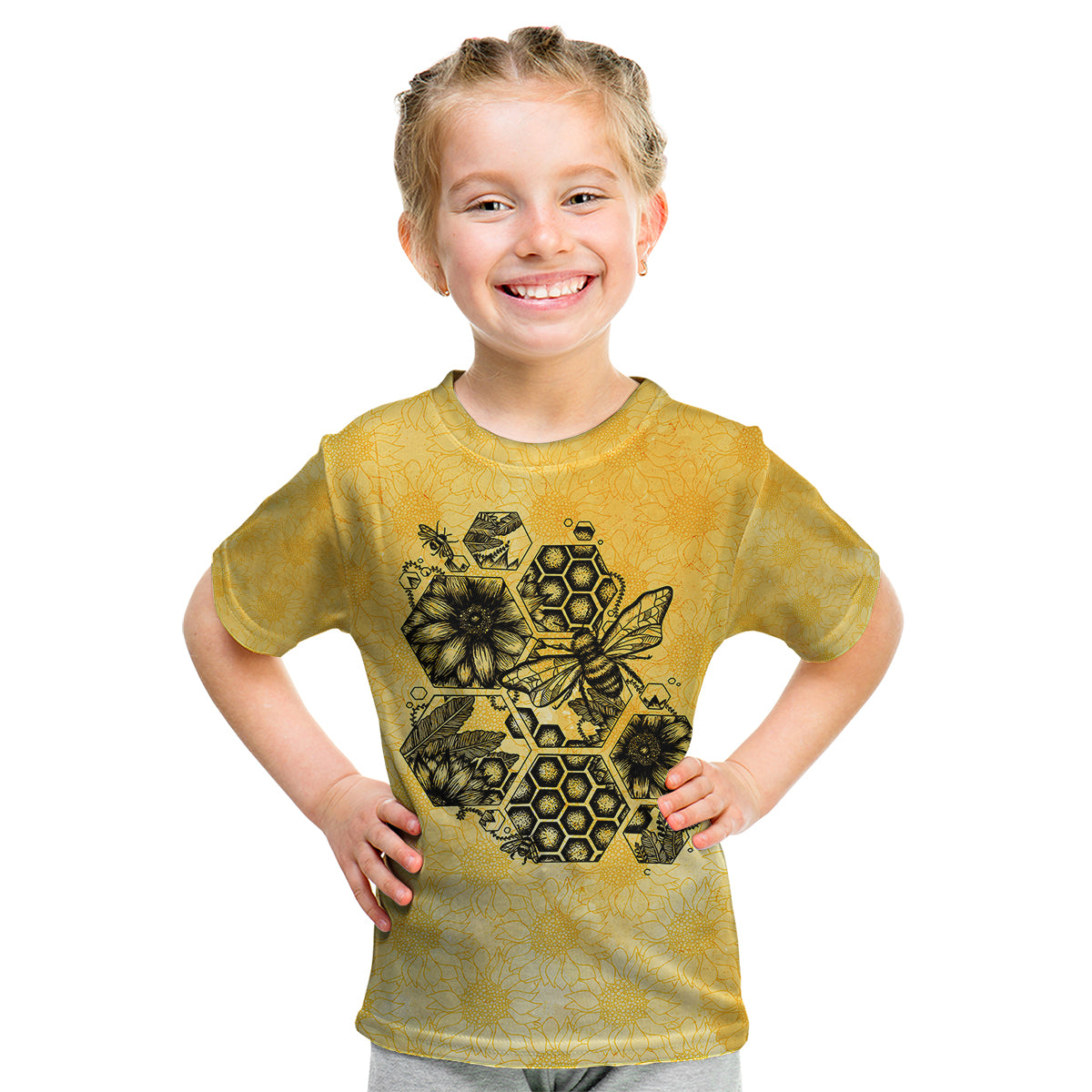 jeep-life-summer-vibes-sunflowers-and-bees-kid-t-shirt